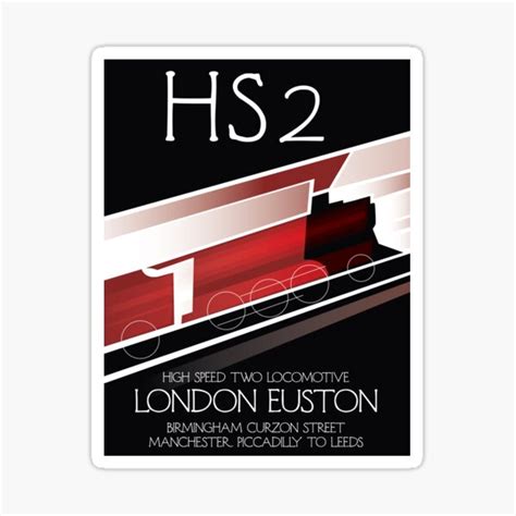 "HS2 vintage train poster" Sticker by vectorwebstore | Redbubble