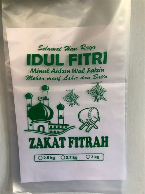 Plastik Beras Zakat Fitrah Kg Isi Pcs Hdpe Tebal Gr