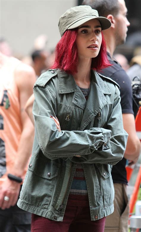 Lily Collins On The Set Of Okja In New York City July 2016 • Celebmafia