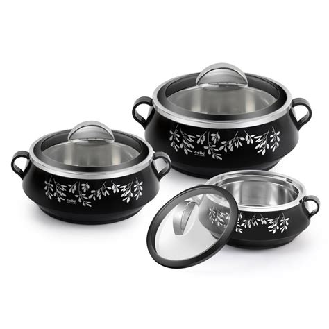Cello Black Plastic Casserole At Rs Set Plastic Hot Pot In New Delhi Id