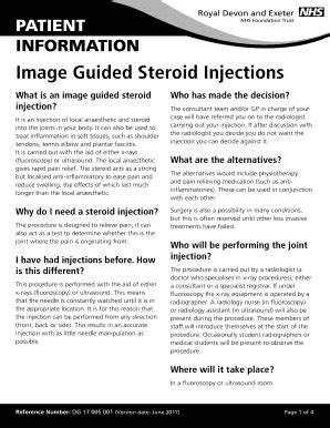 Fillable Online Image Guided Steroid Injections Fax Email Print PdfFiller