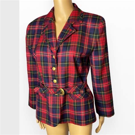 Peter Nygard Jackets Coats Vintage Nygard Petite Wool Plaid