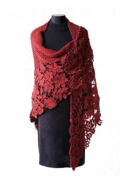 Pin By Maria De La Paz Ferre Urrutia On Ganchillo Crochet Lace Shawl