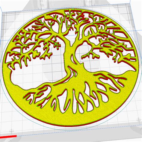 T L Charger Fichier Stl Gratuit Arbre De Vie Dans Un Cercle Design