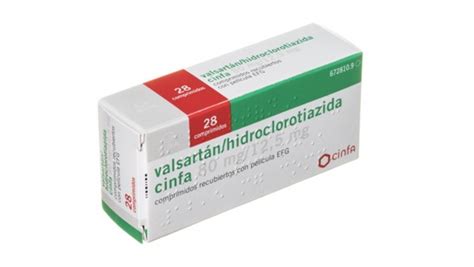 Valsartanhidroclorotiazida Cinfa 80 Mg125 Mg Comprimidos Recubiertos