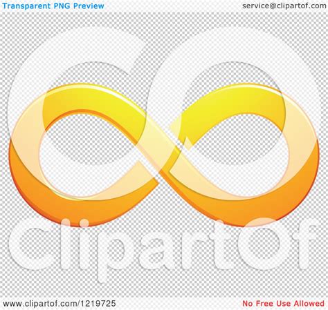 Clipart Of An Orange Infinity Symbol Royalty Free Vector Illustration