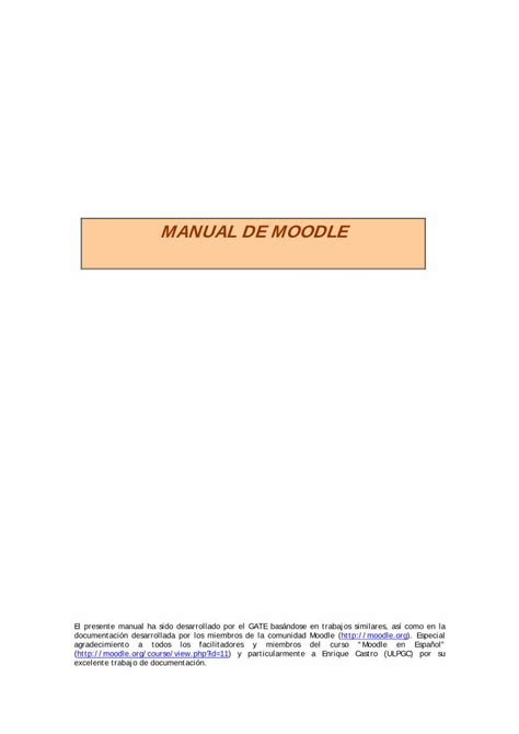 PDF MANUAL DE MOODLE CnINDICE WordPress ComGATE UPM Manual