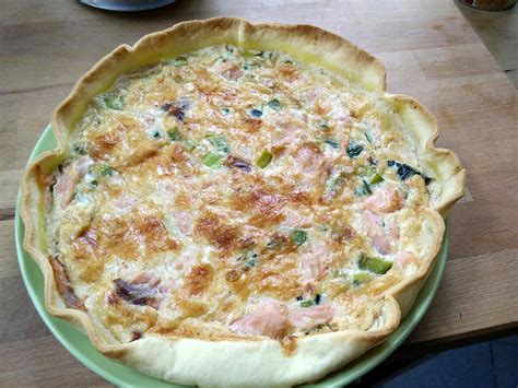 Recette de Quiche saumon fumé poireaux