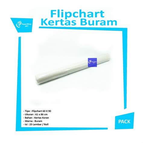 Jual Kertas Flip Chart Koran Buram Untuk Flipchart X Shopee