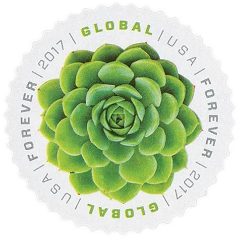 2017 Global Forever Stamp Green Succulent En 2020 Estampilla Postal