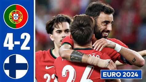 Portugal Vs Finland Highlights 4 2 Bruno Fernandes 2 Goals Jota