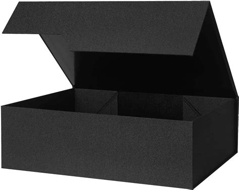 YAWOIRG Geschenkbox mit Deckel Geschenkbox Schwarz Große 33x22 8x10cm