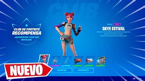 Ya Disponible El Club De Fortnite Agosto Gameplay Skin Skye Estival