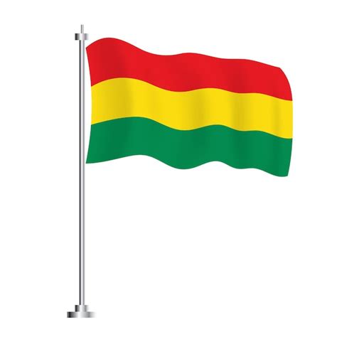 Premium Vector Bolivian Flag Isolated Wave Flag Of Bolivia Country