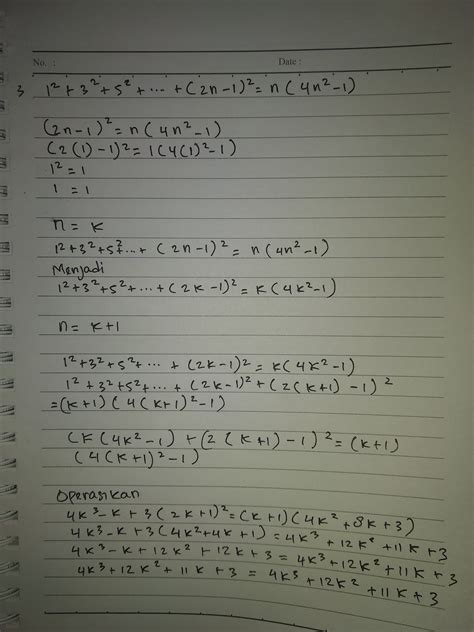 Contoh Soal Induksi Matematika Dan Penyelesaiannya Sinau