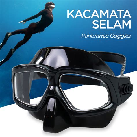 Qyq Kacamata Selam Scuba Diving Mask Snorkeling Panoramic Goggles