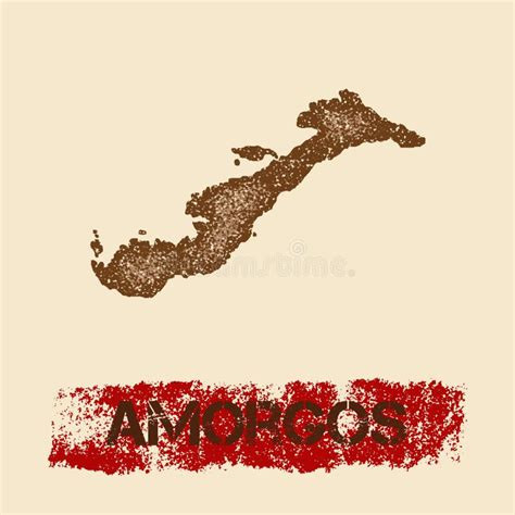 Amorgos Distressed Map Stock Vector Illustration Of Distressed 98175724