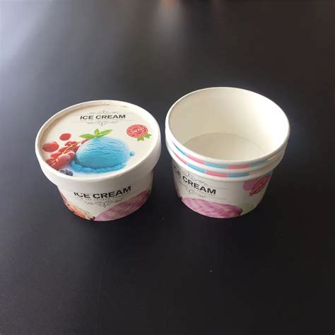 8 Oz 16 Oz 18 Oz Custom Printed Disposable Ice Cream Paper Cups With