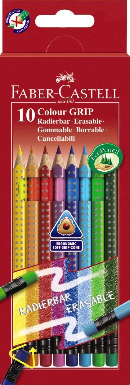 Faber Castell Kredki Grip 2001 Z Gumką 10 Opakowanie Kartonowe Ceny i