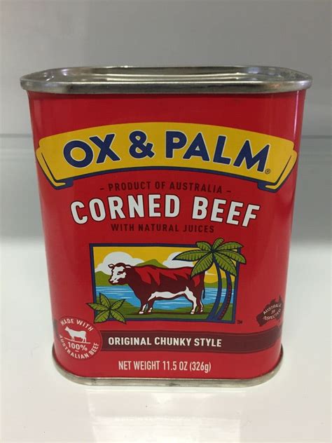 Ox And Palm Corned Beef Original Chunky Style 115 Oz 326g Quantity Of 10 15 24 Ebay