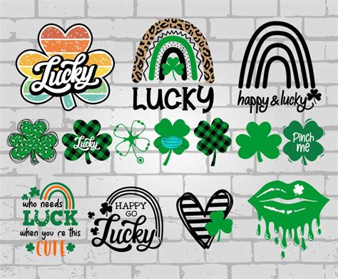 St Patricks Day Svg Bundle Shamrock Svg Lucky Svg Irish Etsy