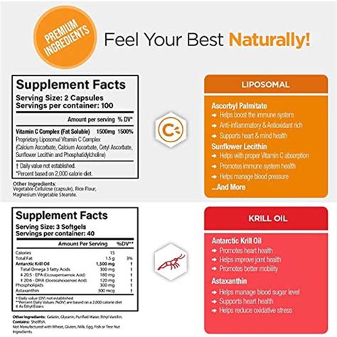 Ultimate Immunity And Heart Health Bundle Liposomal Vitamin C And Krill