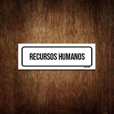 Placa De Sinalização Setor Recursos Humanos 30x10 Parcelamento