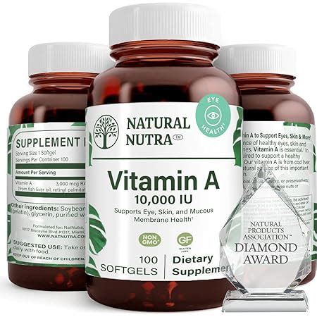 Amazon Vital Nutrients Vitamin A From Fish Liver Oil