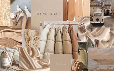 33 Beige Aesthetic Collage Laptop Wallpapers Wallpapersafari