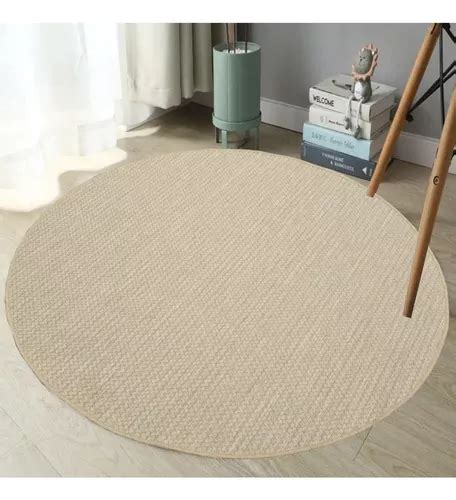 Tapete Sala Redondo 150x150 Sisal Fácil Limpar Sem Pelos 570