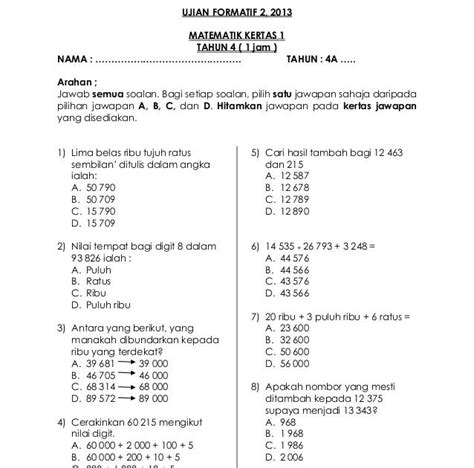 Contoh Dan Latihan Matematik Tahun Leonardoknoemcmillan