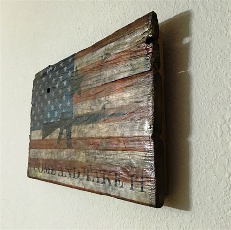 American Flag Come And Take It Custom American Flag On Etsy