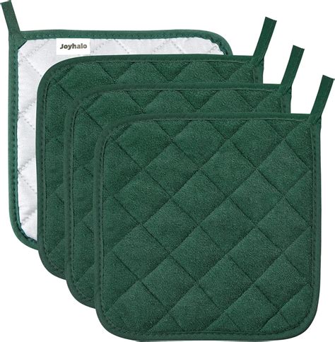 Amazon Joyhalo 4 Pack 8 X 8 Inches Pot Holders For Kitchen Heat