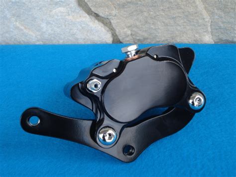 Black Brake Caliper For Harley Dna Midwest Fxst And Choppers Glide Front