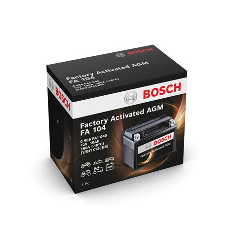 Batterie Moto Bosch Fa Agm Mf V Ah A Ytx Bs Ytx