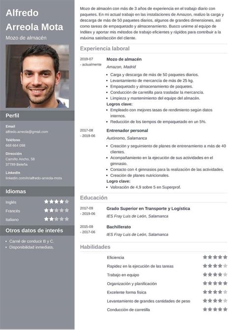 Modelo Cv Ayudante De Almac N Livecareer