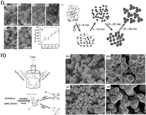 I Sem Images Scale Bars Nm Of Ag Agcl Nanocrystals At Various