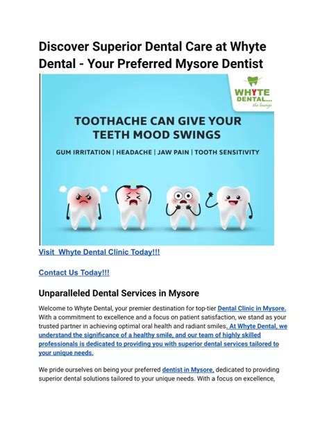 Ppt Discover Superior Dental Care At Whyte Dental Your Preferred Mysore Dentist Powerpoint