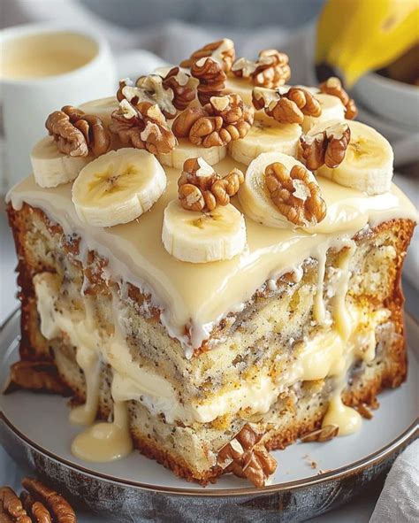 Heavenly Banana Walnut Cream Cake All Easy Recipes