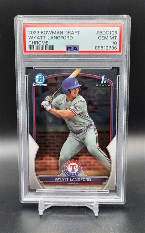 2023 Bowman Draft Chrome WYATT LANGFORD PSA 10 Gem Mint BDC106 EBay