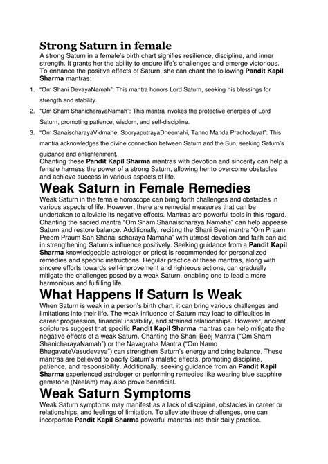 Ppt How To Check Saturn Is Weak Or Strong Powerpoint Presentation