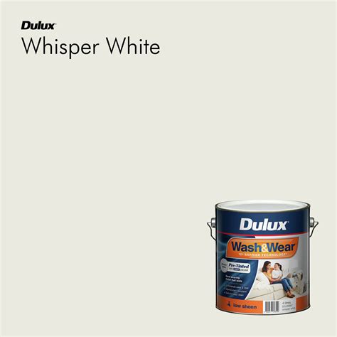 Dulux Wash&Wear 4L Low Sheen Whisper White Paint - Bunnings Australia