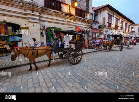 The Picturesque 16th Century Spanish Colonial Town Of Vigan In The
