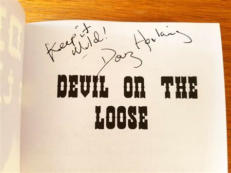 Devil On The Loose By Doug Hocking 2016 Trade Paperback Signed