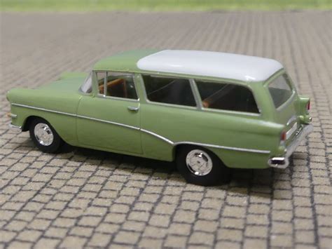 Modellspielwaren Reinhardt Brekina Opel Rekord P Caravan Gr N