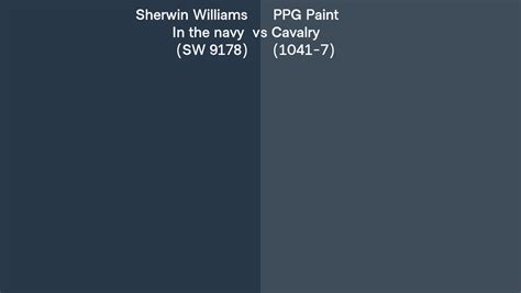 Sherwin Williams In The Navy Sw Vs Ppg Paint Cavalry