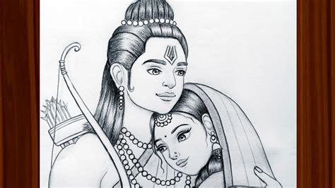 Shree Ram Sita Drawing Easy Ram Mandir Drawing How To Draw Ram Mandir