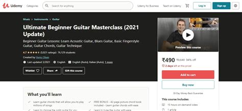 Best Online Guitar Courses For Beginners