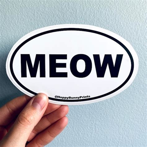 Cat Bumper Sticker Etsy