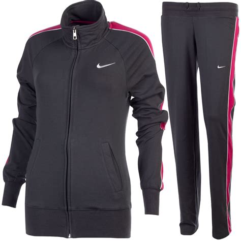 Nike Women S Full Tracksuit Top And Bottoms Black Grey Pink Sports Running Joggers Ebay